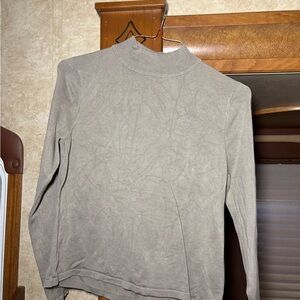 Pendleton mock neck taupe thin sweater